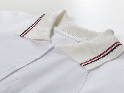 Ladies Lapel Short Shirt