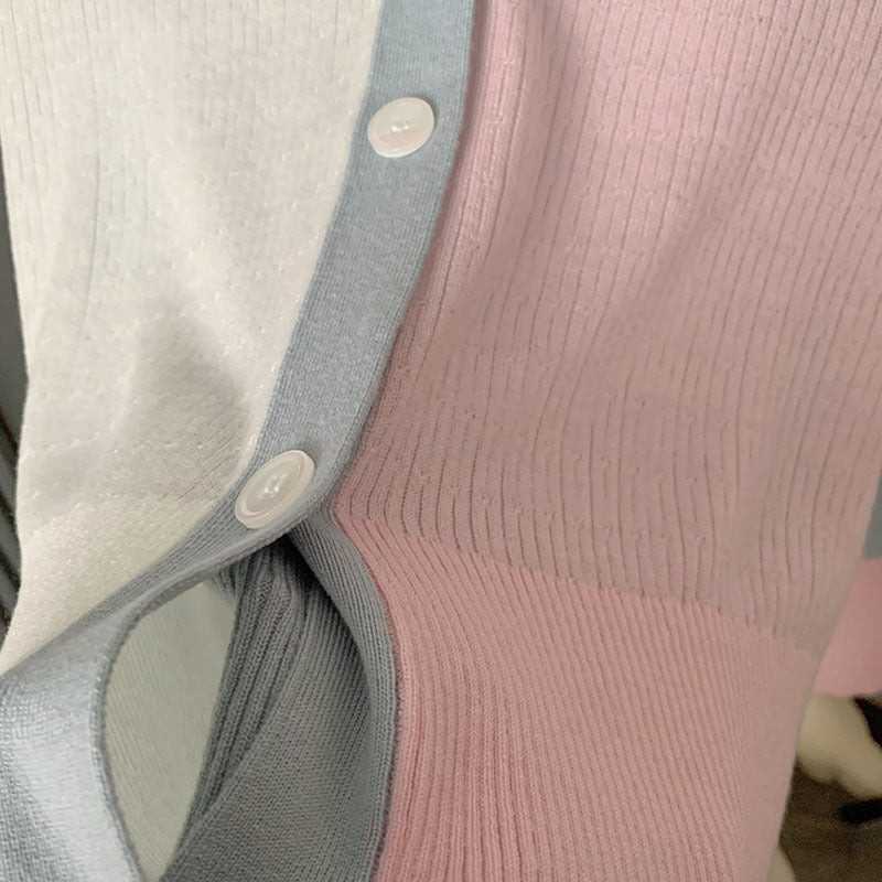 Striped V-neck long sleeves（副本） THOM TREND