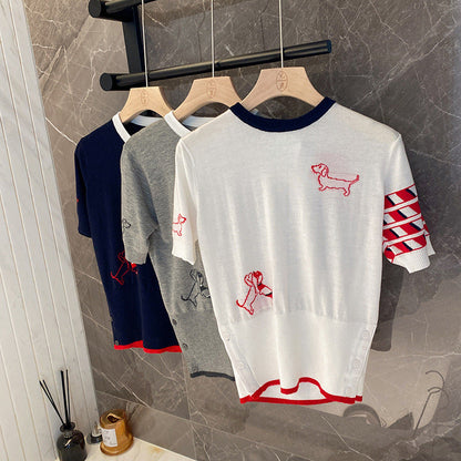 Women's back puppy polo short sleeve（副本） THOM TREND