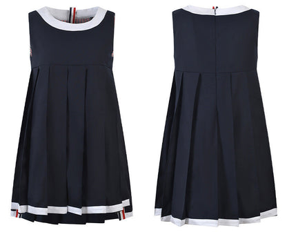 Sleeveless pleated vest dress