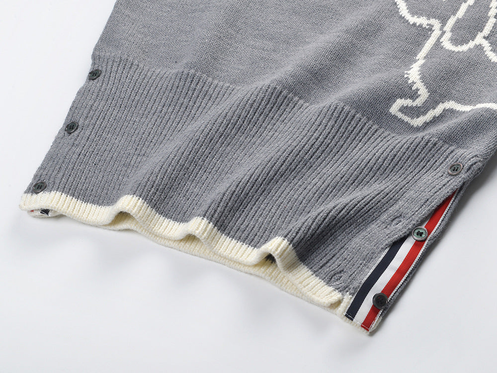 Puppy embroidered sweater