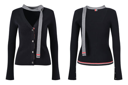 Ribbon knitted cardigan