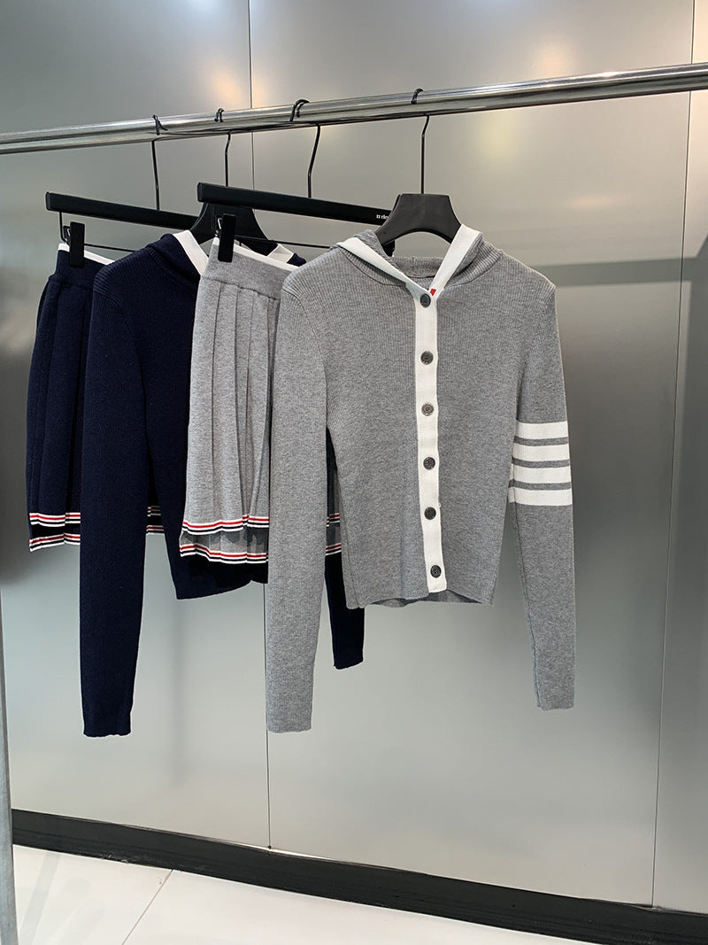 Women's four-stripe POLO collar dress（复制） THOM TREND