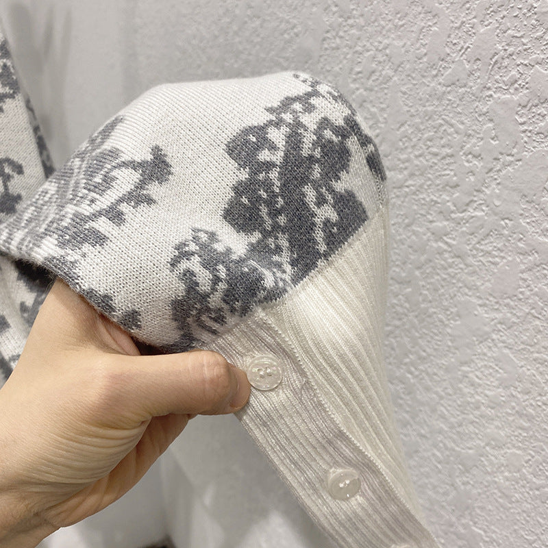 Colorblock wool knit cardigan（副本） THOM TREND