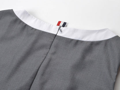 Sleeveless pleated vest dress