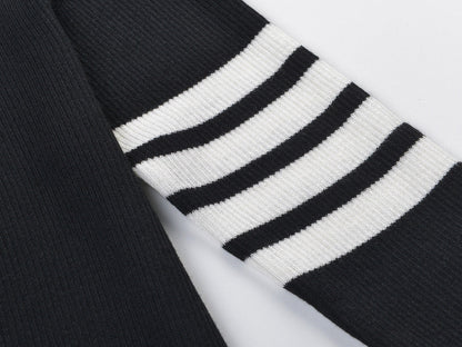 Contrast lapel cardigan