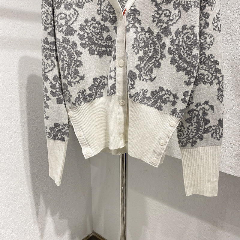 Colorblock wool knit cardigan（副本） THOM TREND