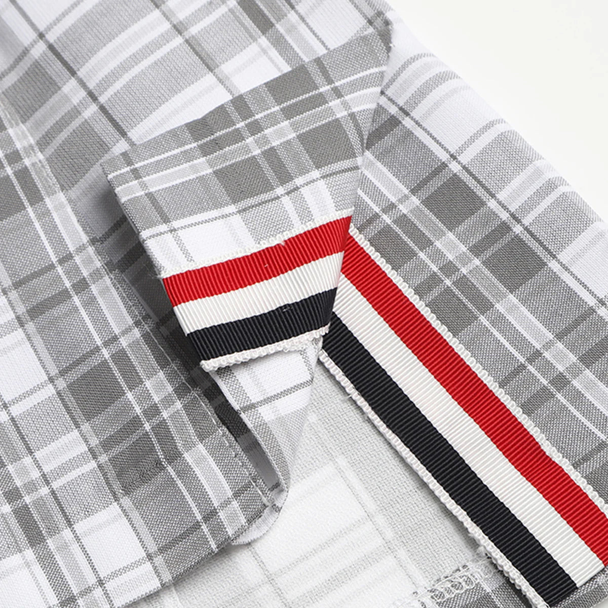 4 Bars Plaid pleated skirt