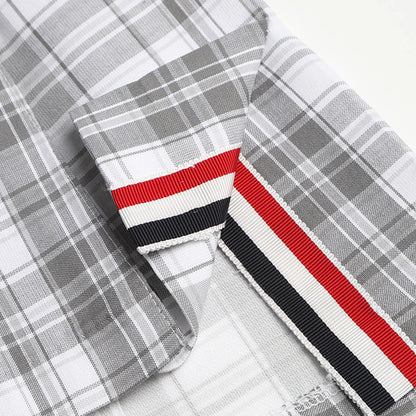 4 Bars Plaid pleated skirt