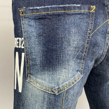 New-DSQ2 Blue Ripped Jeans