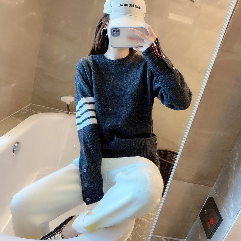 women's four stripe T-shirt sweater（复制） THOM TREND