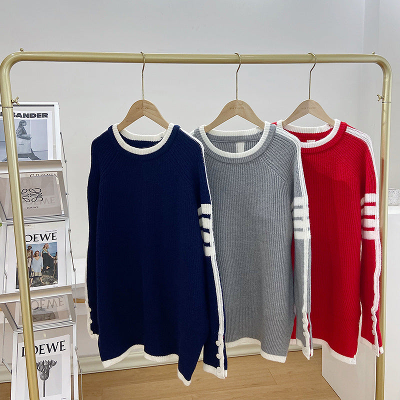 Four-bar crewneck sweatshirt（复制） THOM TREND