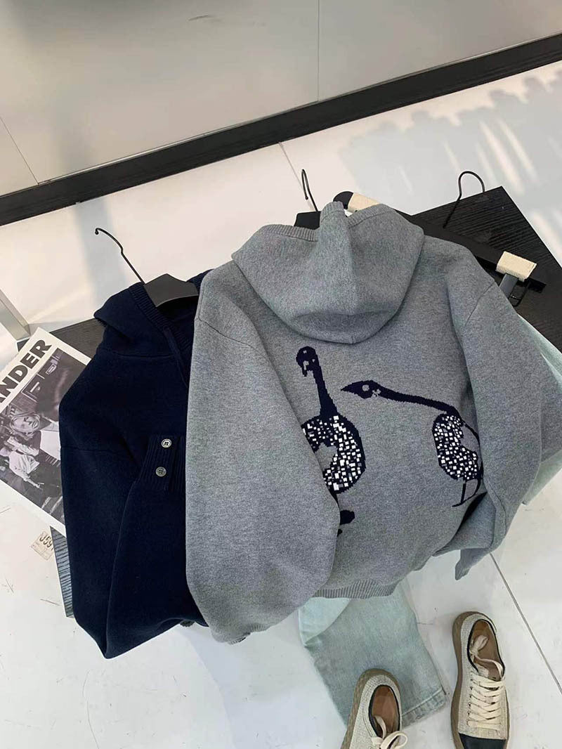 2025SS  Twin Bird Zip-Up Hoodie THOM TREND