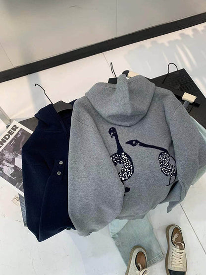 2025SS  Twin Bird Zip-Up Hoodie THOM TREND