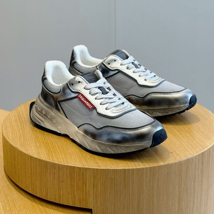 DSQ2 Men's shoe Leather sneakers