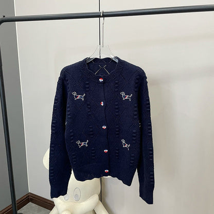 2025SS Puppy Wavy Diamond Cardigan THOM TREND