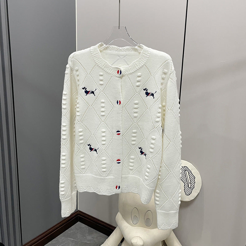 2025SS Puppy Wavy Diamond Cardigan THOM TREND