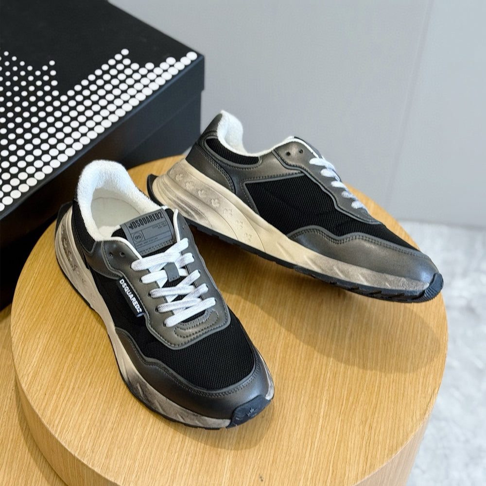 DSQ2 Men's shoe Leather sneakers