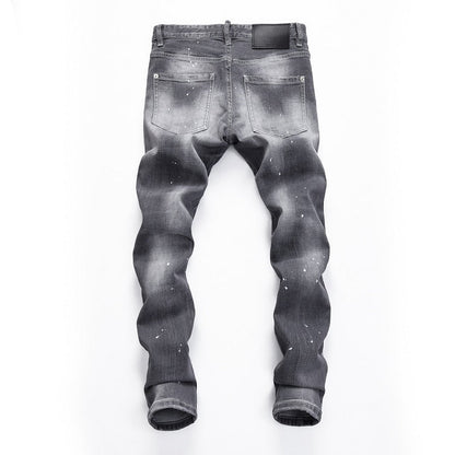 New-DSQ2 Distressed stretch fit Jeans