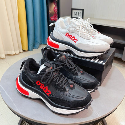 New-DSQ2 Men's shoes Leather sneakers