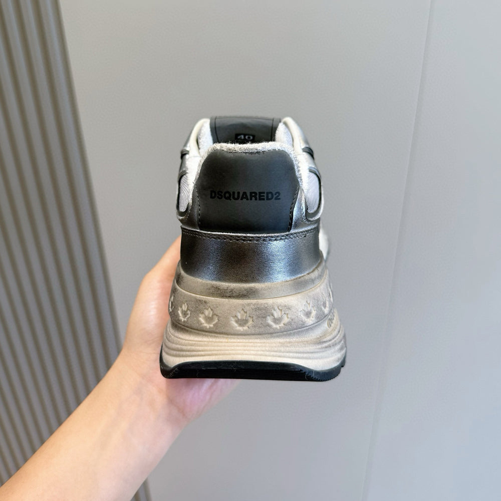 DSQ2 Men's shoe Leather sneakers