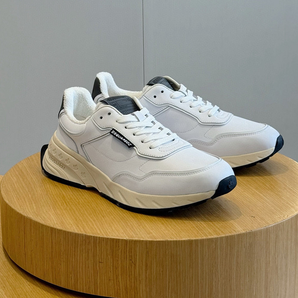 DSQ2 Men's shoe Leather sneakers