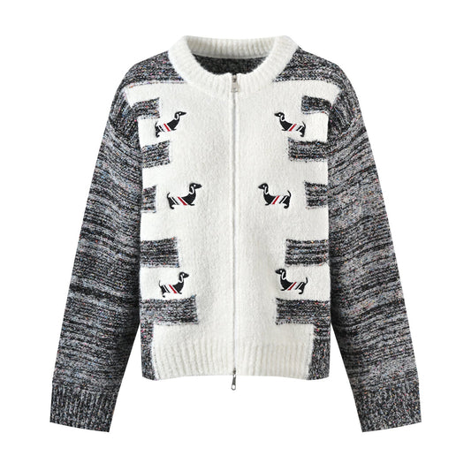 Women's Puppy Embroidered Cardigan THOM TREND