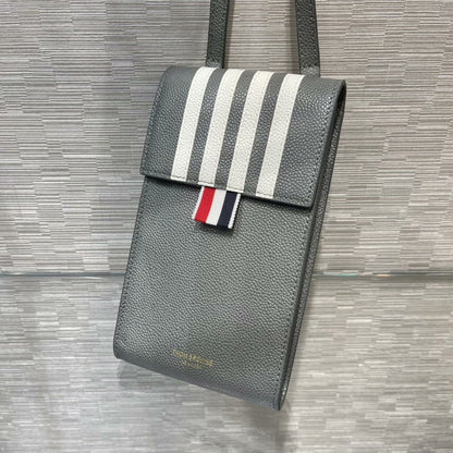 Dark Grey Striped Phone Bag THOM TREND