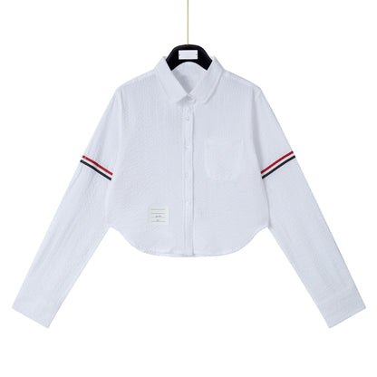 Women's waist-baring shirt