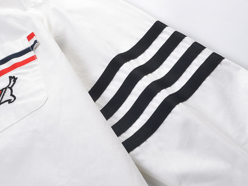 Women's white shirt with bow sleeves（复制） THOM TREND