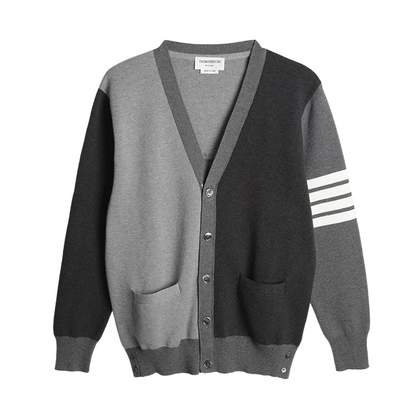 Men's Colorblock Knitted Sweater Jacket THOM TREND
