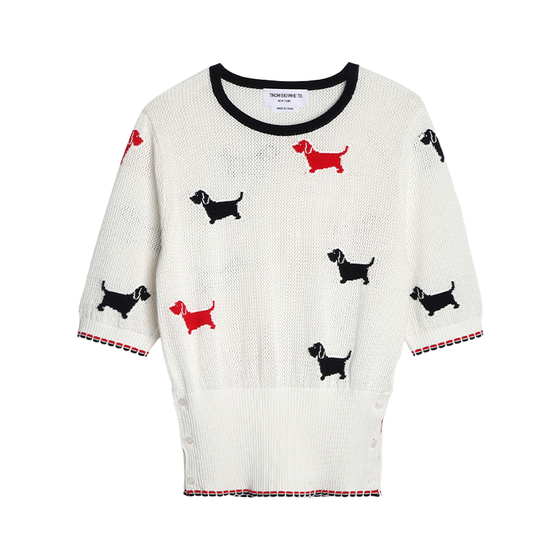 Crew neck hollow pullover sweater（副本） THOM TREND