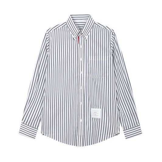 Blue and white patchwork shirt（副本） THOM TREND