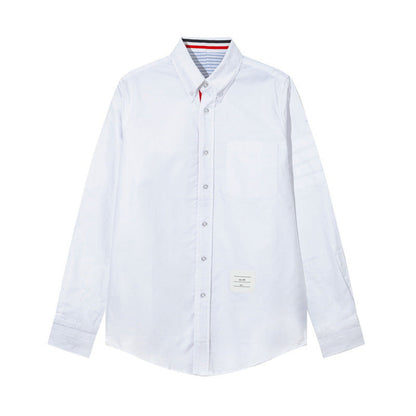 Men's four-bar collar mid-ribbon shirt（副本） THOM TREND
