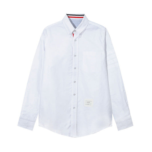 Men's four-bar collar mid-ribbon shirt（副本） THOM TREND