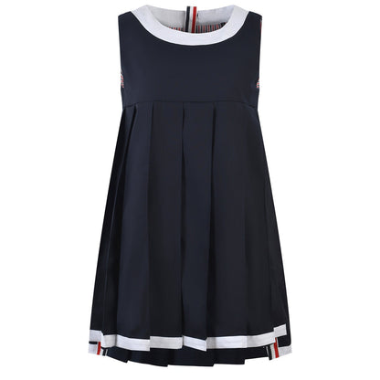 Sleeveless pleated vest dress