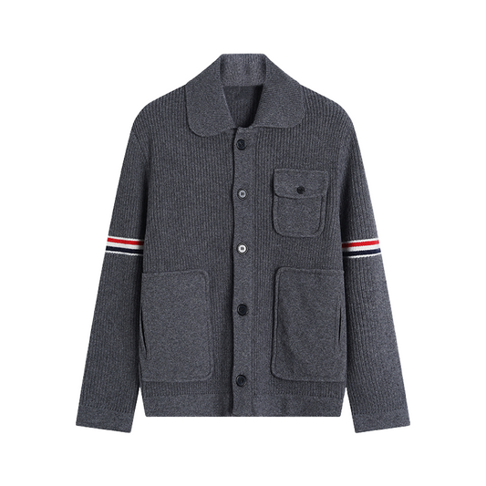 Men's double sleeve striped wool coat THOM TREND
