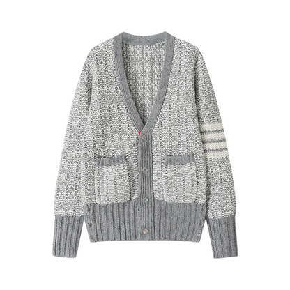 Unisex Snowflake Chunky Knit Sweater Jacket THOM TREND