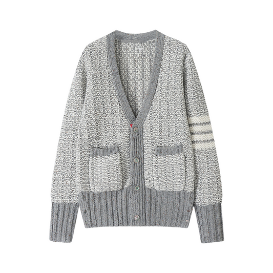 Unisex Snowflake Chunky Knit Sweater Jacket THOM TREND