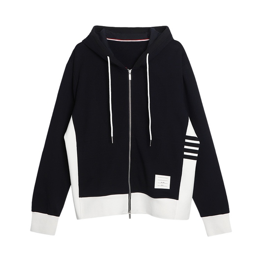 Colorblock Four-Bar Hoodie THOM TREND