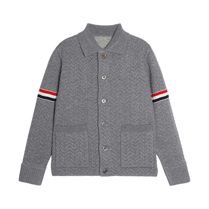 Unisex Herringbone Cardigan Jacket THOM TREND