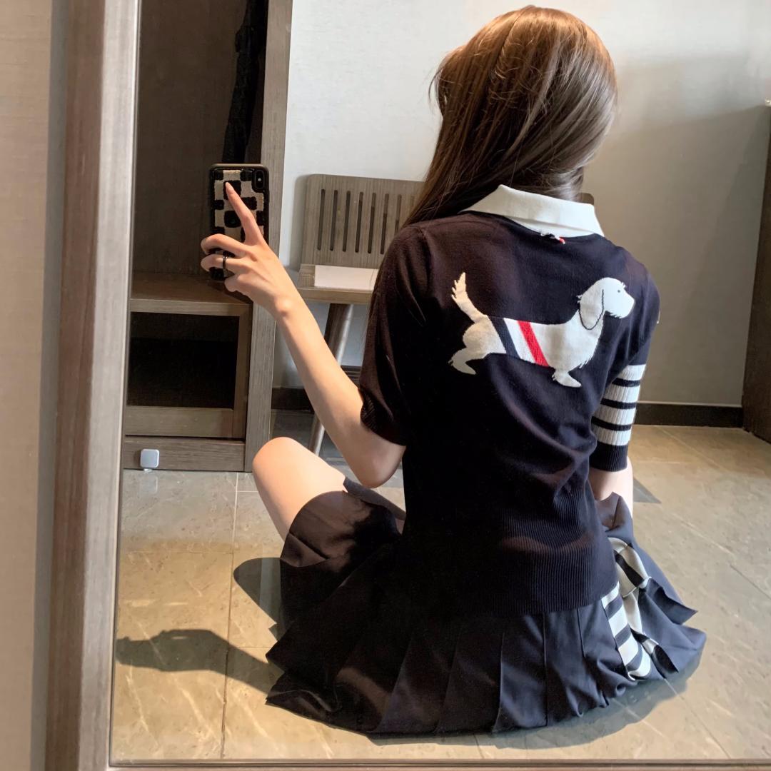 Women's back puppy polo short sleeve THOM TREND