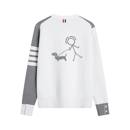 Unisex Stickman Dog Walking Sweater THOM TREND