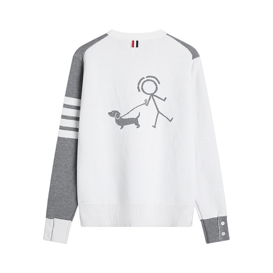 Unisex Stickman Dog Walking Sweater THOM TREND