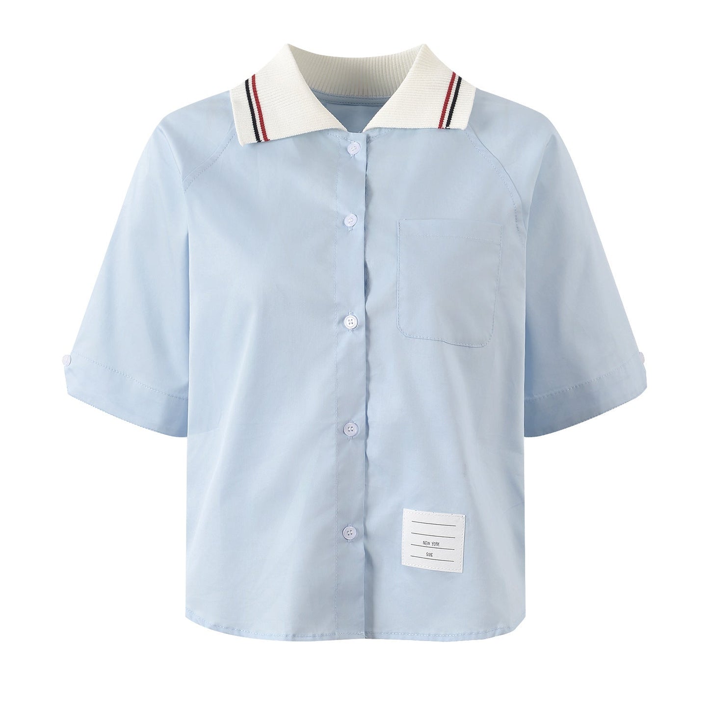 Ladies Lapel Short Shirt