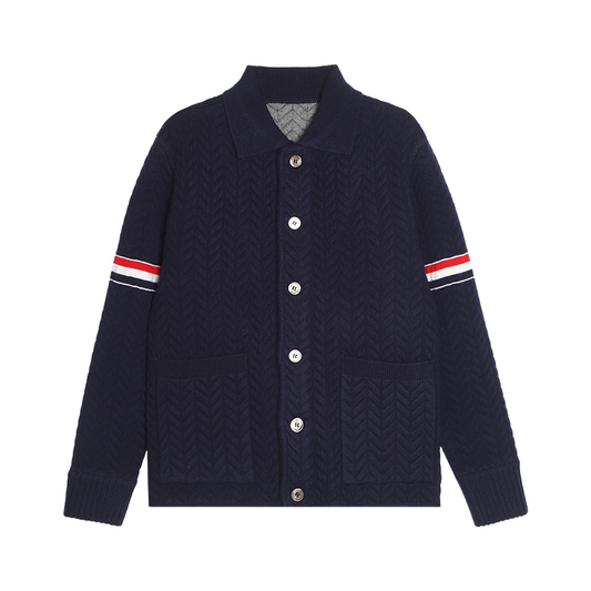 Unisex Herringbone Cardigan Jacket THOM TREND