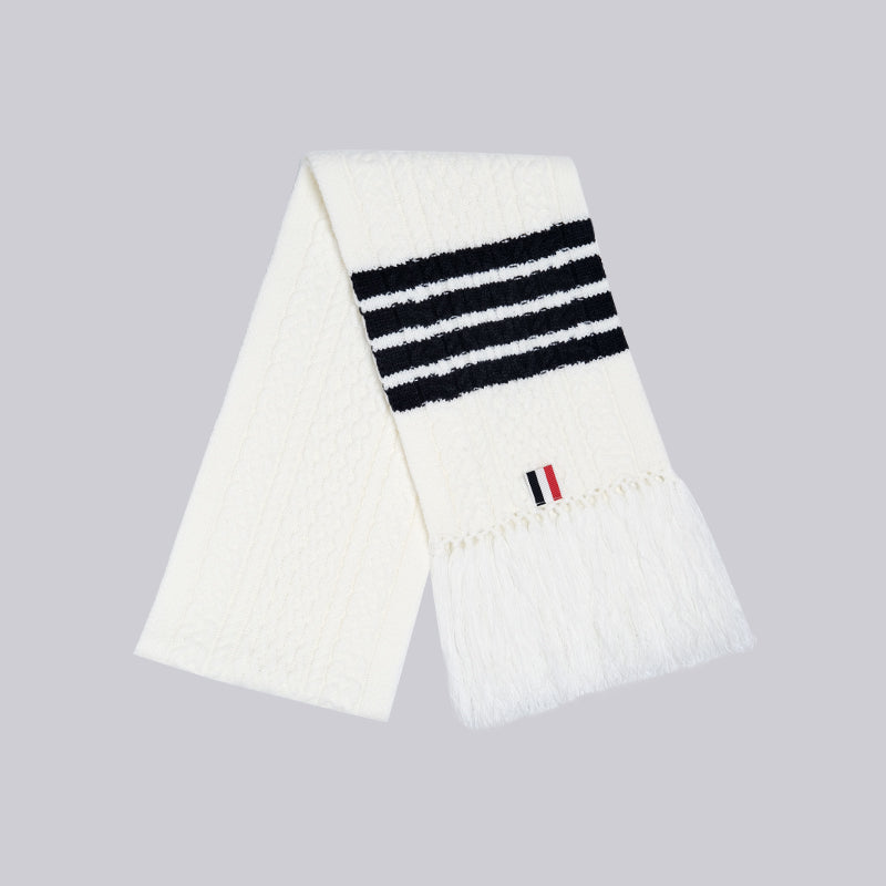 Couple knitted cable sweater scarf THOM TREND
