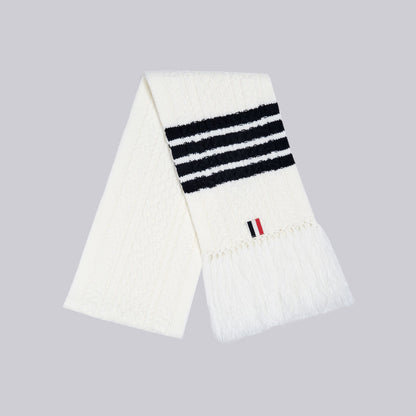 Couple knitted cable sweater scarf THOM TREND