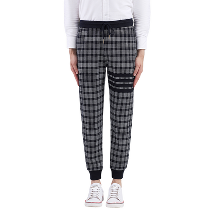 Four-bar striped plaid sweatpants THOM TREND