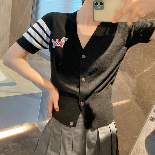 Women's thin ice silk short sleeves THOM TREND